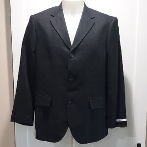 Geoffrey Beene Men's Suit Jacket Black Linen/Polyester